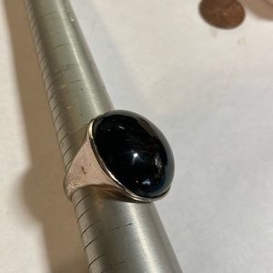 925 onyx statement ring. Size 10
